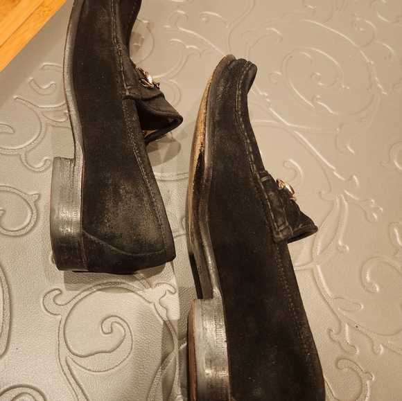 Black Gucci Women's Suede Loafers Size 7.5 B - Picture 7 of 8